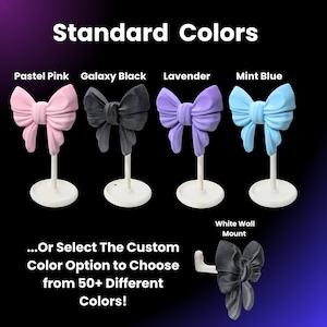 Bow Headphone Stand, Coquette Desk Decor, Gifts for Gamer Girls, Cute Office Aesthetic, Desk Accessories, Headset Holder, Cozy Gaming image 2