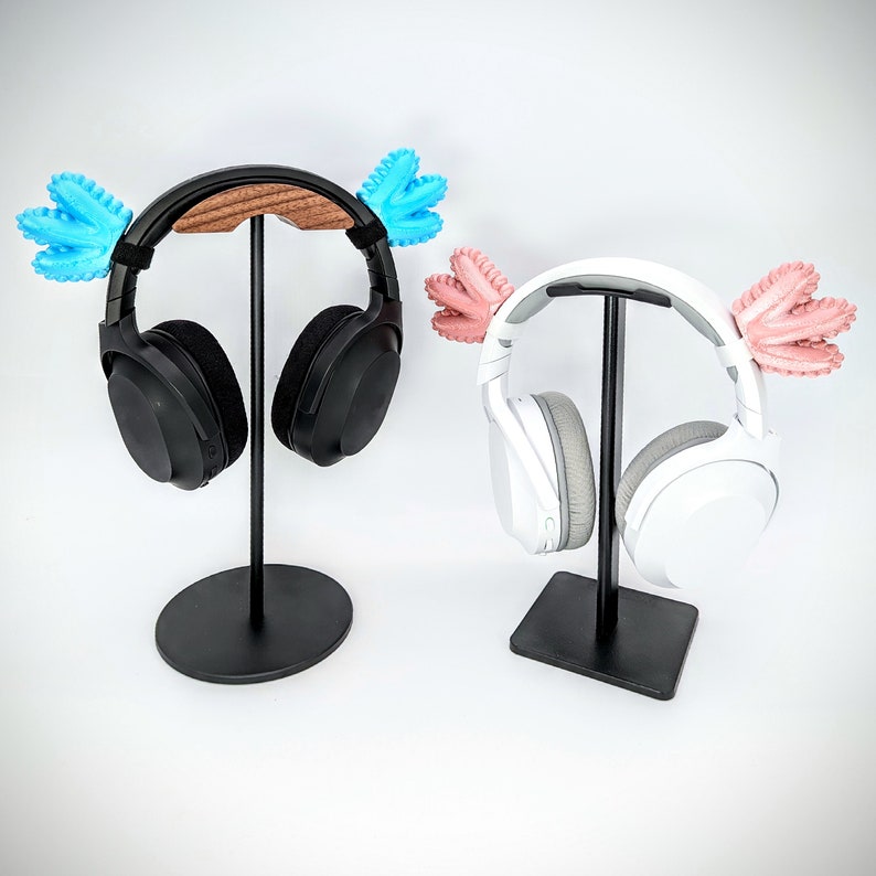 Axolotl Gills for Headphones Headset Attachment Kawaii Headphone Ears Twitch Streamer Horns image 2