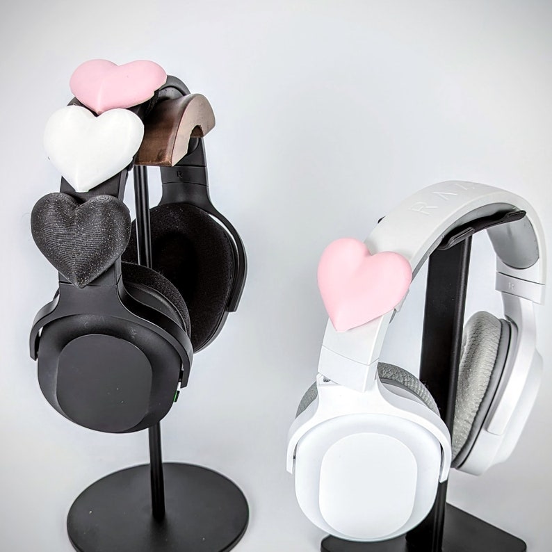 Heart Charm for Headphones - Cute Heart for Headsets - Headphone Attachment - Kawaii Gaming Accessories - Headband Charm