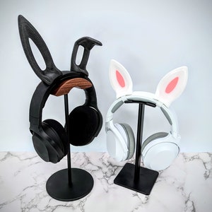 Orejas de conejo para auriculares - Accesorios para auriculares de conejo cosplay - Orejas de auriculares - Accesorios de transmisión de Twitch