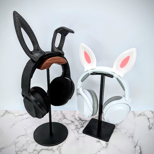 Oreilles de lapin pour casques d'écoute - Accessoires de casques de lapin cosplay - Oreilles de casques d'écoute - Accessoires de streaming Twitch
