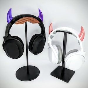 Horns for Headset - Tiny Demon Horn - Small Twitch Streaming Props - Witchy Goth Gaming Accessories - Devil Cosplay
