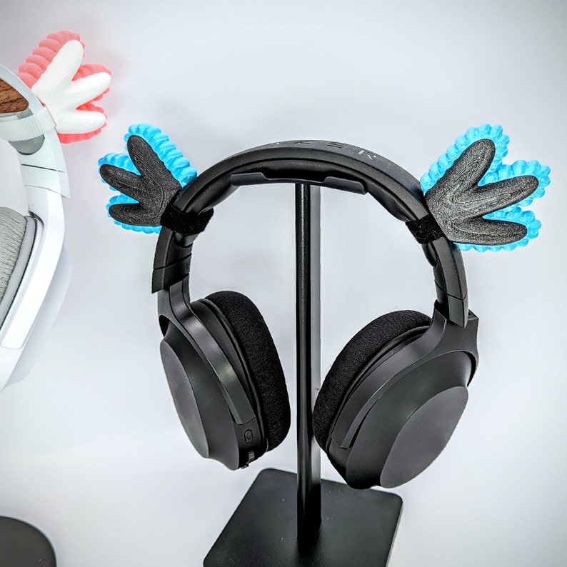 Axolotl Gills for Headphones Headset Attachment Kawaii Headphone Ears Twitch Streamer Horns image 7