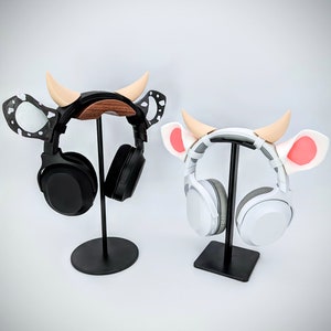 Cow Ears for Headphones - Calf Headset Attachment - Anime Twitch Gaming Streaming Props