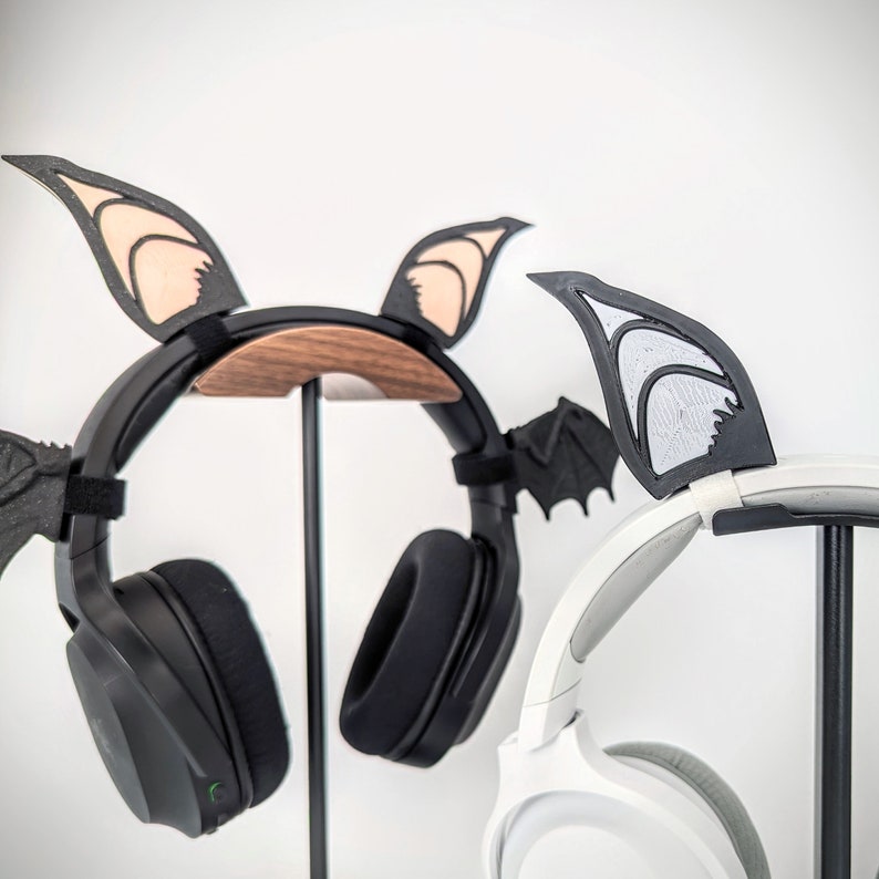 Bat Ears for Headphones - Bat Ear Attachments - Cosplay Headband Ears