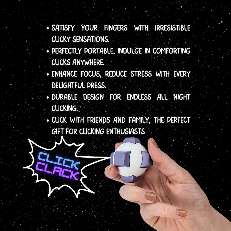 Fidget Ball - Mechanical Keyboard Fidget Clicker - Keycap Stress Relief - Fidget Toys for Focus