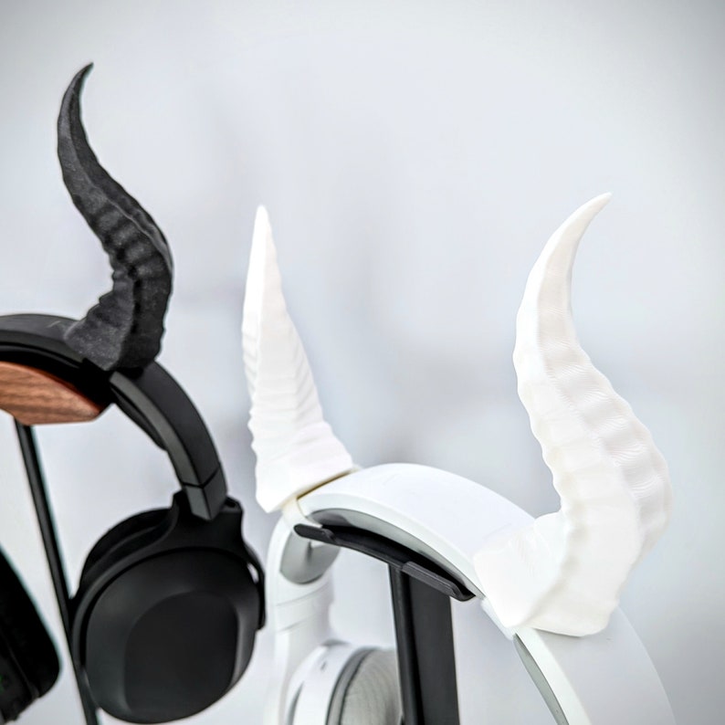 Horns for Headphones - Live Stream Accessory - Spiky Demon Cosplay Horn - Dragon Costume