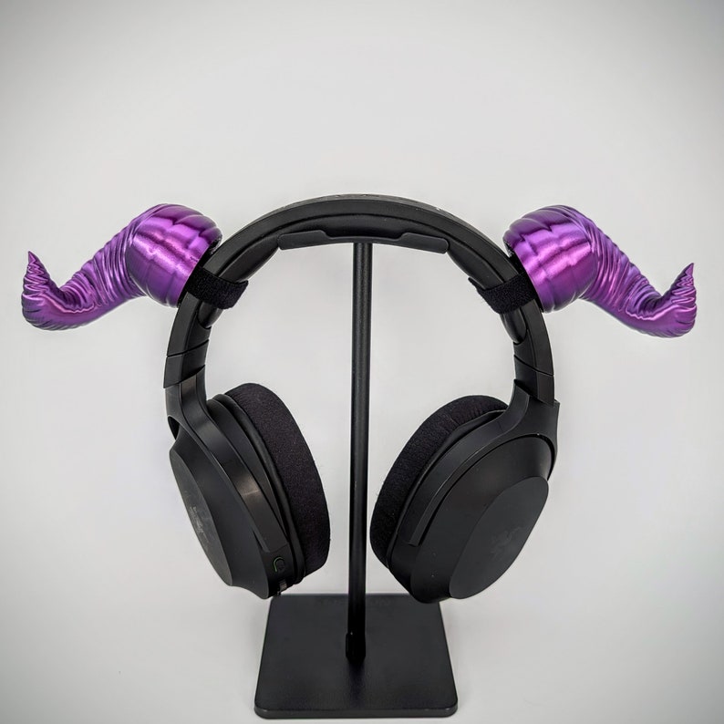 Ram Horns Headphone Attachment - Headset Goat Horns - Headband Horns - Curved Tiefling Druid Beast Cosplay Horns