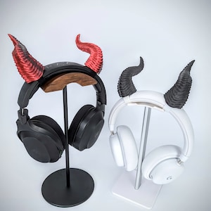 Horns for Headphones Back Facing - Horned Headband - Cosplay Textured Horns for Cosplay Costume - Headphone Horns