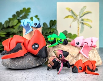 Dinosaur Fidgets, Pterodactyl Articulating Flexi, Cute Dinosaurs, Birthday Gift, Toys for Kids, Cute Stim Toys, Stress Relief, Desk Pet