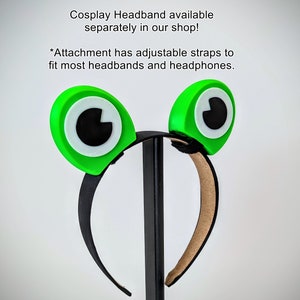 Frog Eyes for Headphones - Frog Ears Headband Cosplay Accessory - Twitch Streaming Headset Attachment