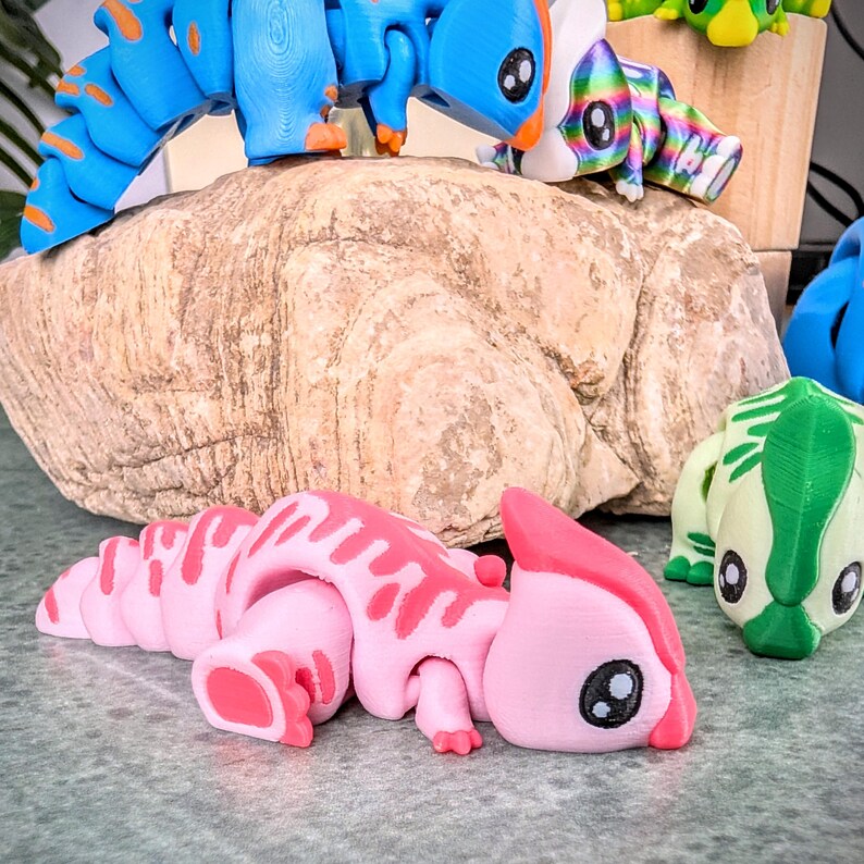 Dinosaur Fidget, Parasaur Articulating Flexi, Dinosaur Birthday Party, Party Favors, Toys for Kids, Desk Toy, Fidgets, Stim Toy, Cute Kawaii image 5