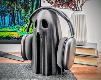 Ghost Headphone Stand - Cute Kawaii Ghost Headset Holder - Gaming Setup - Cozy Gamer - White Headphone Stands