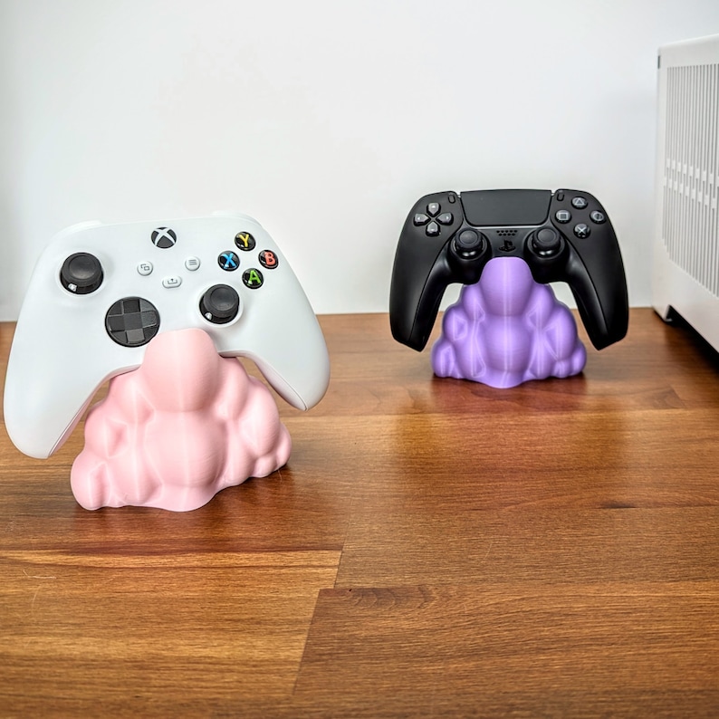 Cloud Controller Stand - Cute Kawaii Gaming Setup - Controller Holder For PS5, XBOX, or Nintendo Switch Controllers - Gaming Room Decor