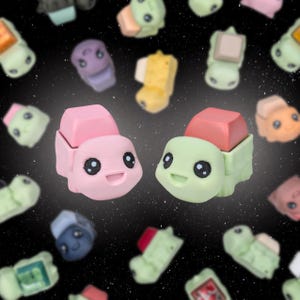 Turtle Fidget Keychain, Stocking Stuffer, Gift for Her, Fidget Toys, Sensory Clicker, Keycap Clickers, Christmas Gifts for Teens, Stim Toys