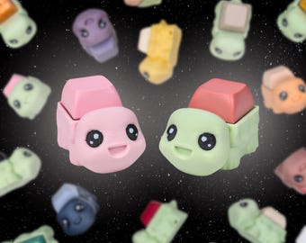 Sköldpadda Fidget Nyckelring, Stocking Stuffer, Present till henne, Fidget Leksaker, Sensorisk Klicker, Keycap Klickers, Julklappar till tonåringar, Stim Leksaker