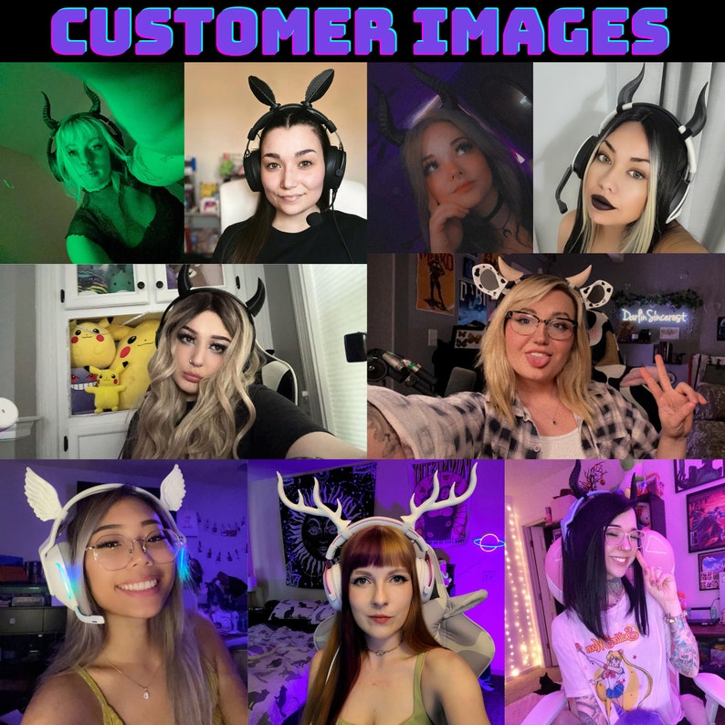 Accesorios para auriculares, Cuernos de demonio, Cuernos de diablo para cosplay, Accesorios para auriculares, Cuernos para auriculares, Gótico, Regalos para jugadores, Tecnología, Súcubo imagen 7