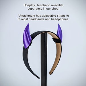 Horns for Headset - Tiny Demon Horn - Small Twitch Streaming Props - Witchy Goth Gaming Accessories - Devil Cosplay