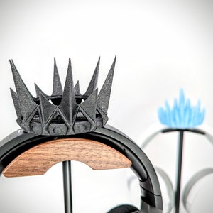 Evil or Ice Crown for Headphones - Evil Gothic Headset Attachment - Headphone Gamer Cosplay - Spiky Headress Crown for Gamer