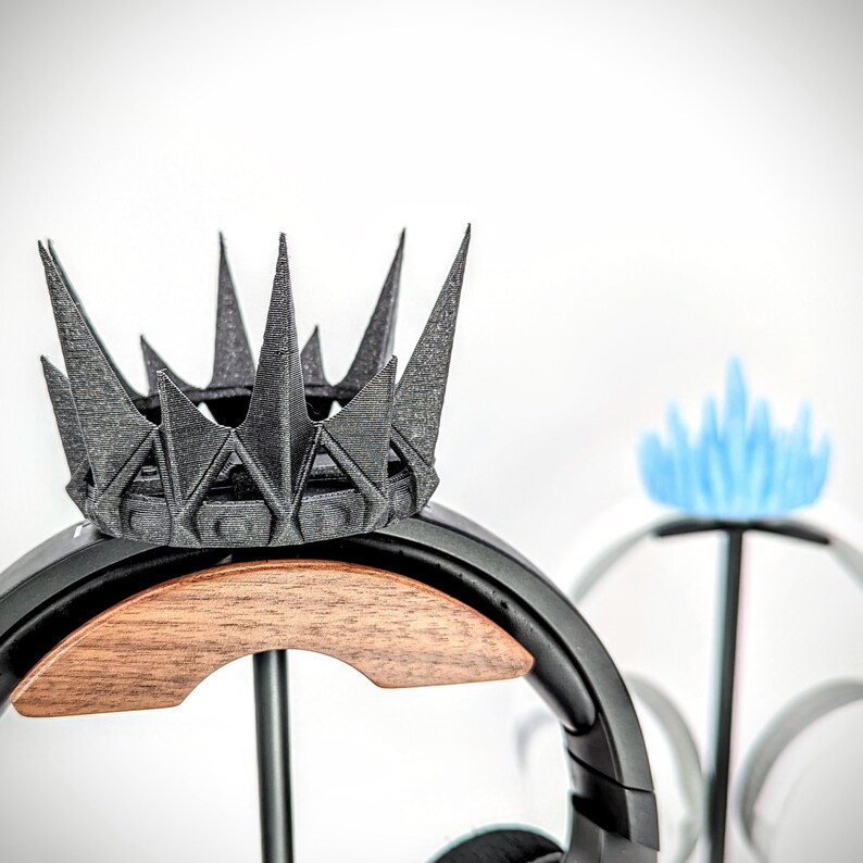 Evil or Ice Crown for Headphones - Evil Gothic Headset Attachment - Headphone Gamer Cosplay - Spiky Headress Crown for Gamer