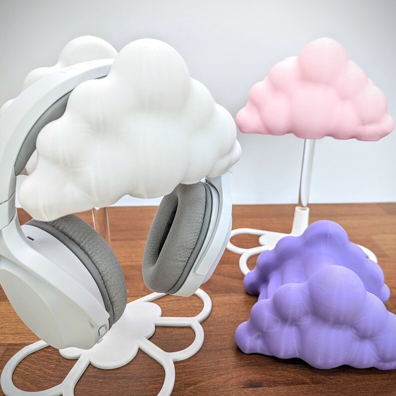 Cloud Headphone Stand Kawaii Gamer Girl Cute Gaming Etsy