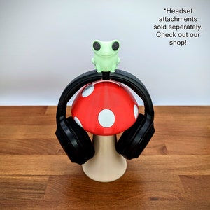 Mushroom Headphone Stand Kawaii Gamer Girl Headset Holder Cute Gaming Accessories Twitch Streaming image 8