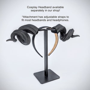 Twirl Horns for Headphones - Ram Horns Headphone Attachment - Curved Tiefling Druid Horns - Cute Horns for Headset