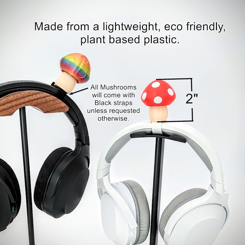 Mushroom Headphone Horns Headset Attachment Ears Cute Fungi Etsy