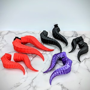 Horns for Headphones - Live Stream Accessory - Spiky Demon Cosplay Horn - Dragon Costume