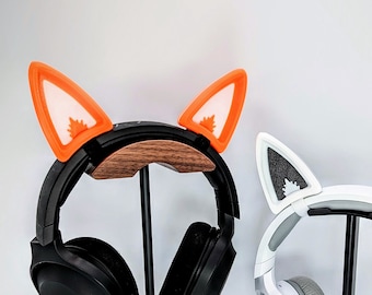 Fox Ears for Headphones - Deer Ears Headset Attachment - Horns for Twitch Streaming and Cosplay