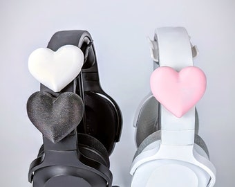 Heart Charm for Headphones - Cute Heart for Headsets - Headphone Attachment - Kawaii Gaming Accessories - Headband Charm
