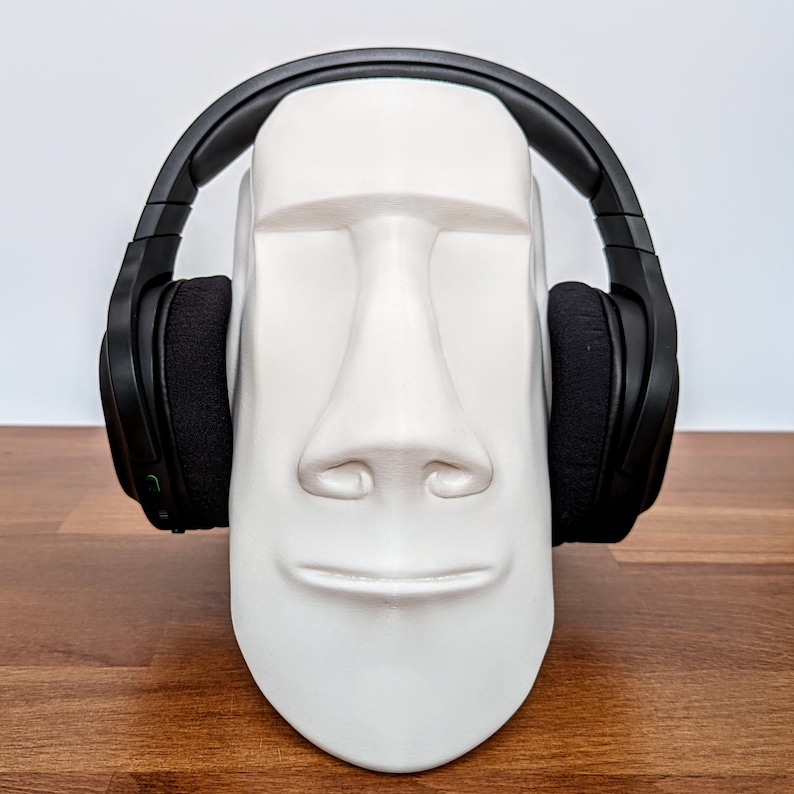 Moai Headphone Stand Headset Holder Sculpture Easter Island Etsy