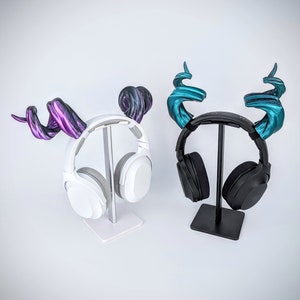 Twirl Horns for Headphones - Ram Horns Headphone Attachment - Curved Tiefling Druid Horns - Cute Horns for Headset