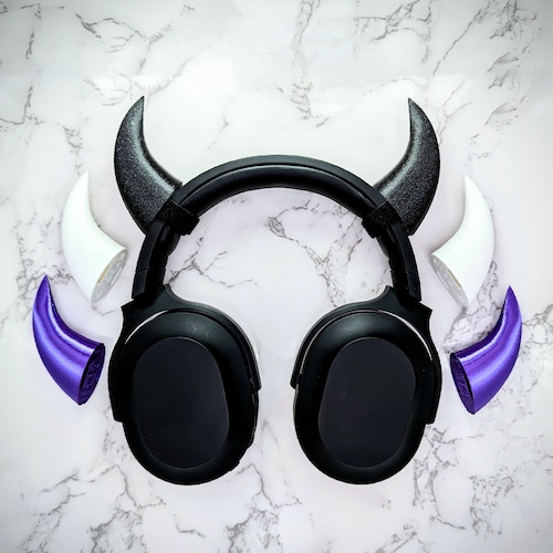 Headphone Devil Horns for Cosplay Streaming Gaming or Etsy