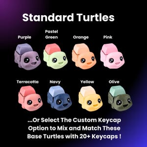 Turtle Fidget Keychain, Stocking Stuffer, Gift for Her, Fidget Toys, Sensory Clicker, Keycap Clickers, Christmas Gifts for Teens, Stim Toys image 3