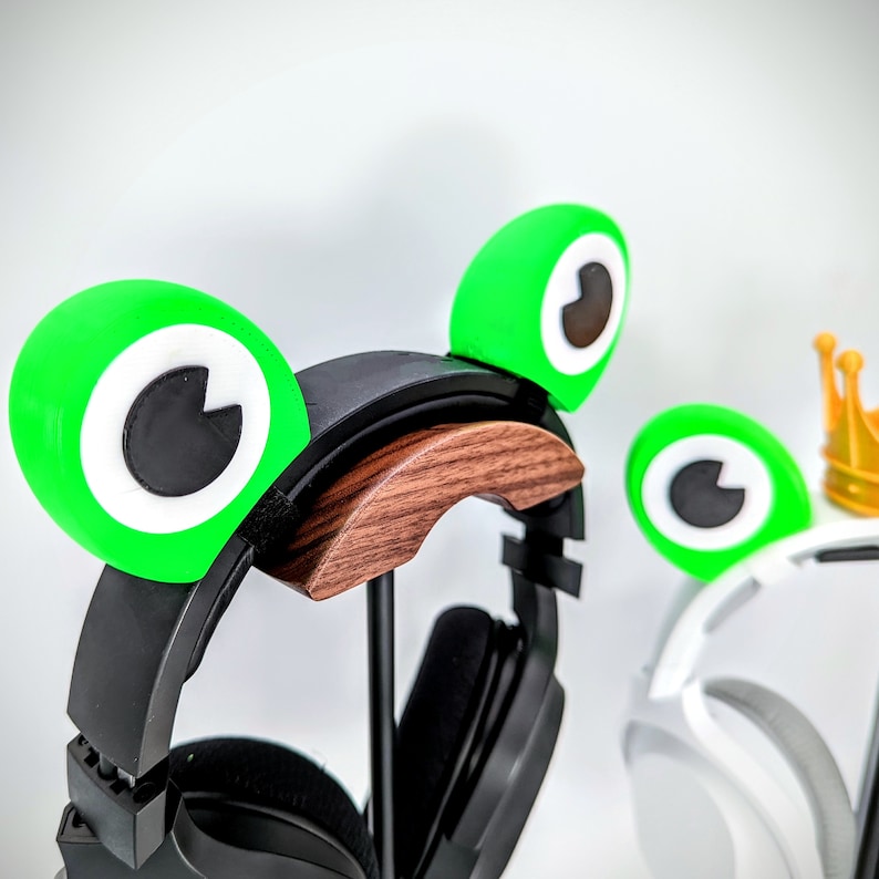 Frog Eyes for Headphones - Frog Ears Headband Cosplay Accessory - Twitch Streaming Headset Attachment