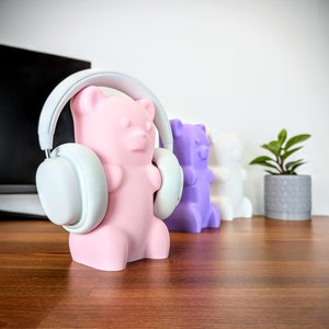 Gummy Bear Headset Holder - Bear Headphone Stand - Cute Gaming Decor