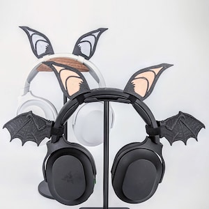 Bat Ears for Headphones - Bat Ear Attachments - Cosplay Headband Ears
