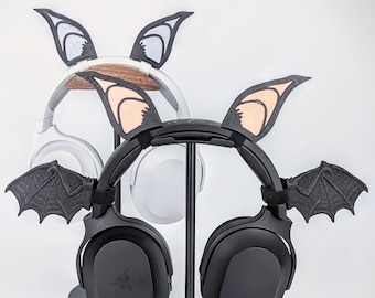 Bat Ears for Headphones - Bat Ear Attachments - Cosplay Headband Ears