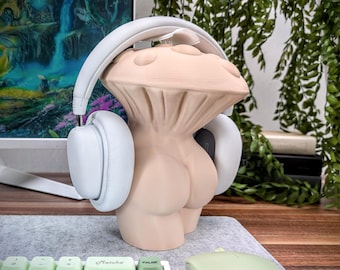 Mushroom Goddess Headphone Stand - Mushroom Woman - Gamer Girl - Plus Size Girl - Gaming Setup - Cozy Gamer