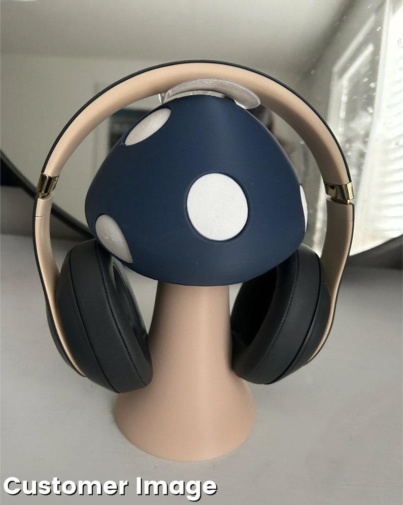 Mushroom Headphone Stand Kawaii Gamer Girl Headset Holder Cute Gaming Accessories Twitch Streaming image 7