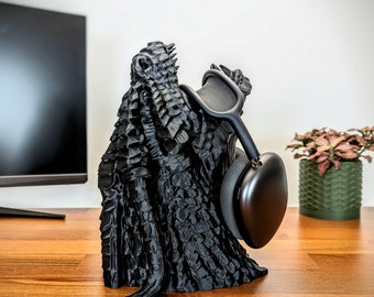 Dragon Headphone Stand - Home Office Desktop Headset Holder - Gamer Gift - Dragon Desk Decor