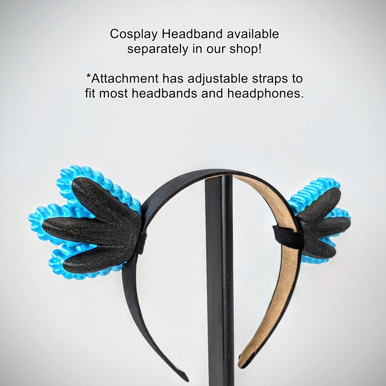 Axolotl Gills for Headphones Headset Attachment Kawaii Headphone Ears Twitch Streamer Horns image 4