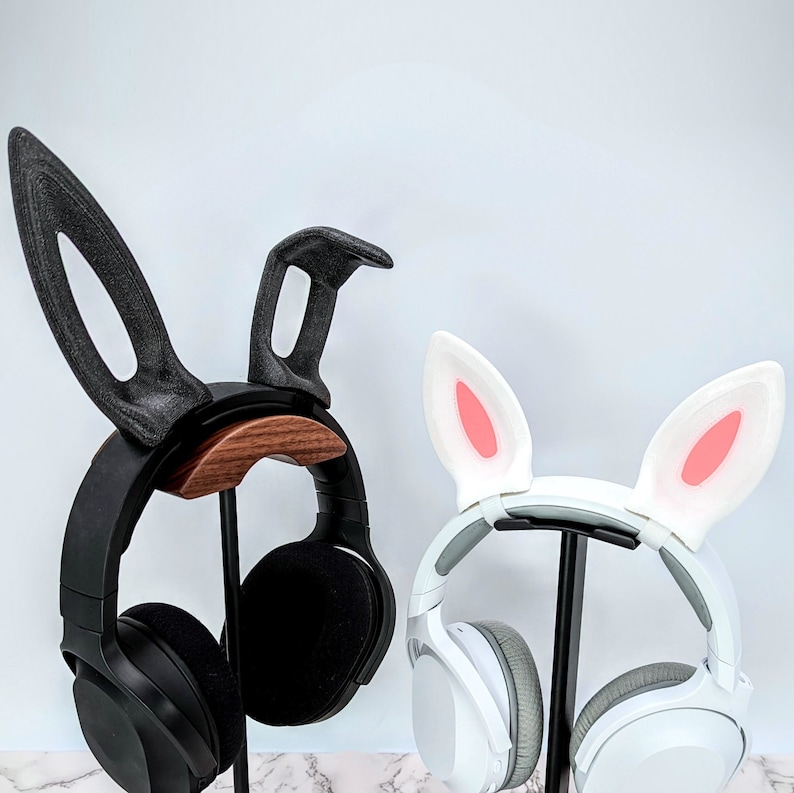 Bunny Ears for Headphones - Cosplay Rabbit Headset Accessories - Headphone Ears - Twitch Streaming Props