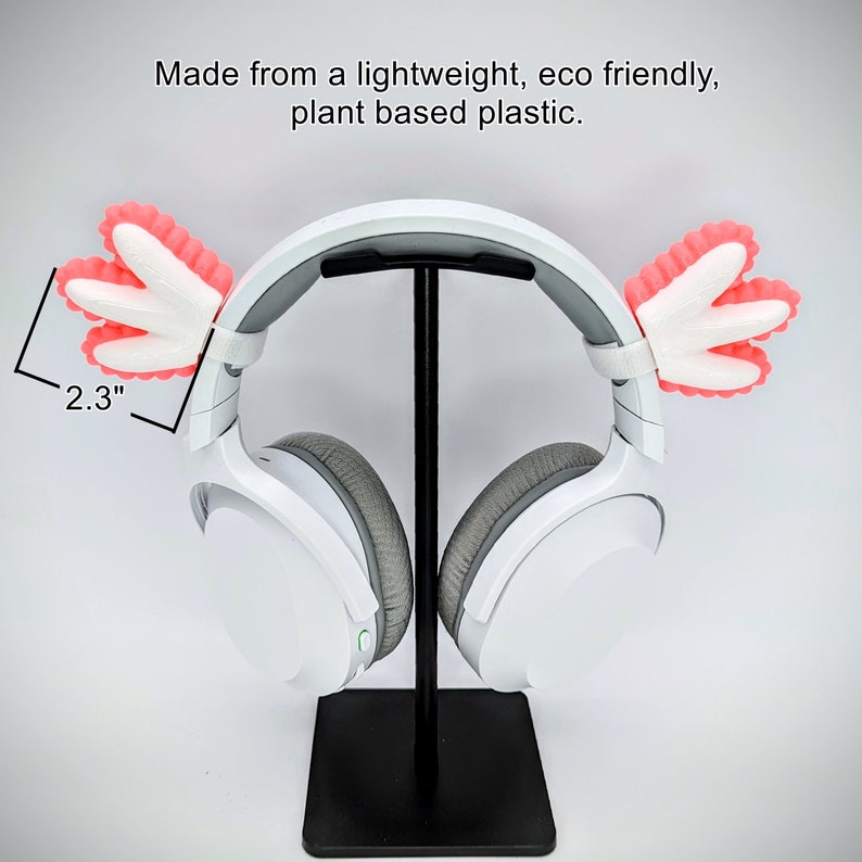 Axolotl Gills for Headphones Headset Attachment Kawaii Headphone Ears Twitch Streamer Horns image 5