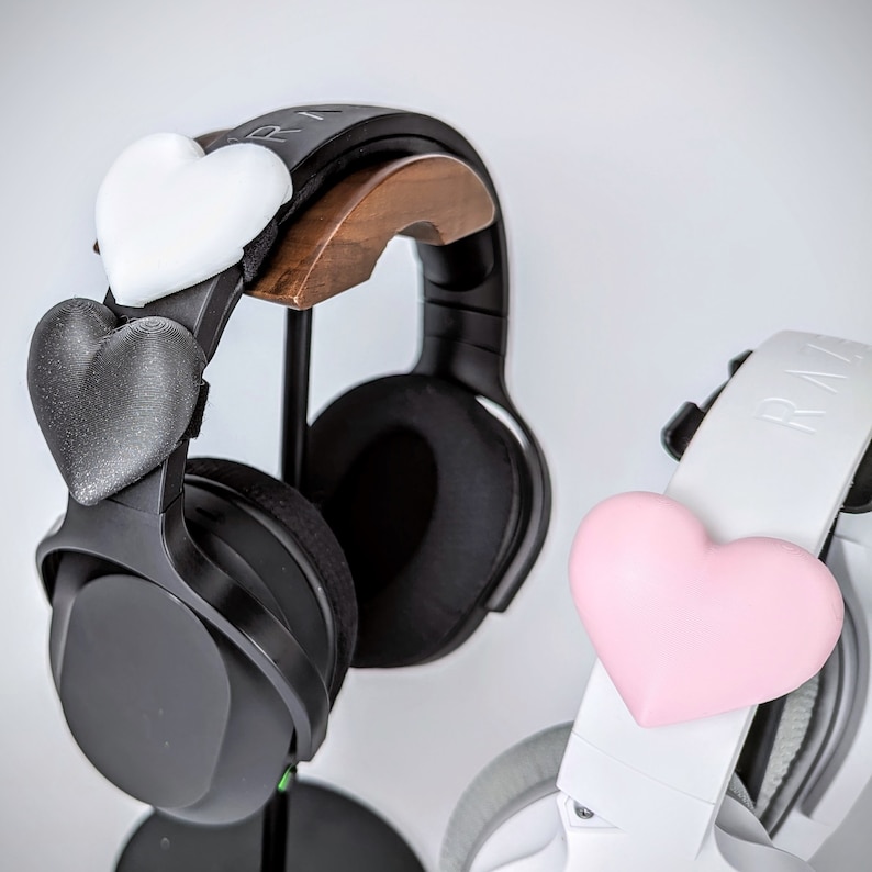 Heart Charm for Headphones - Cute Heart for Headsets - Headphone Attachment - Kawaii Gaming Accessories - Headband Charm