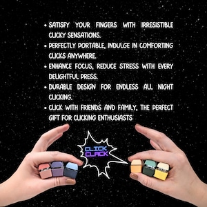 Two-Tone Fidget Keychain - ASMR Fidget Toy - Mechanical Keyboard Clicky Fidget