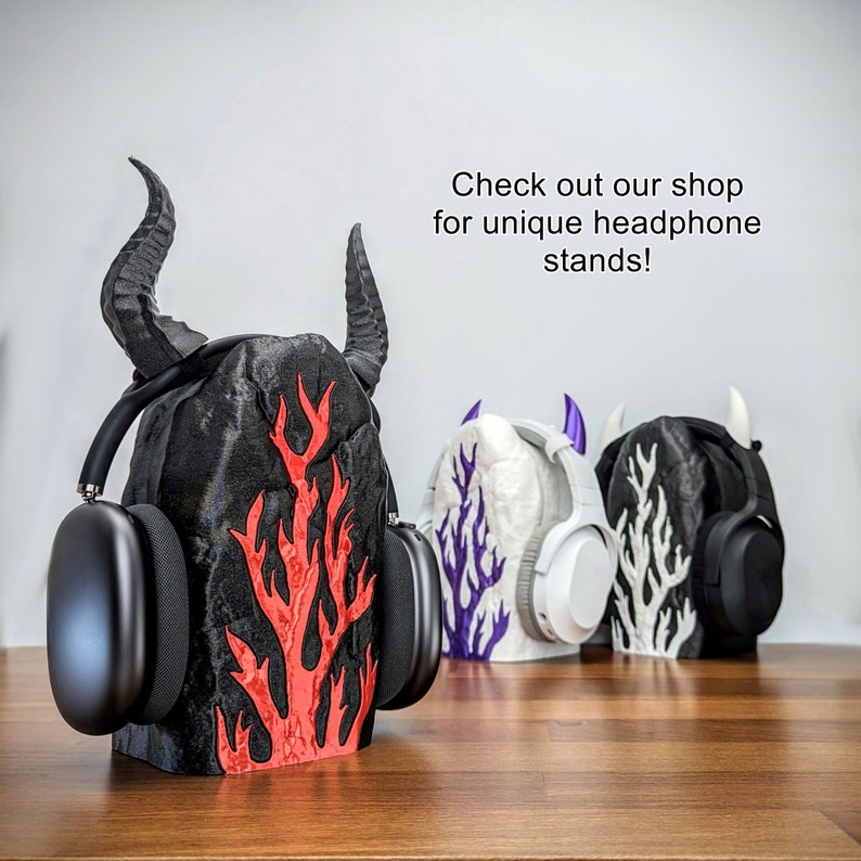 Horns for Headset - Tiny Demon Horn - Small Twitch Streaming Props - Witchy Goth Gaming Accessories - Devil Cosplay