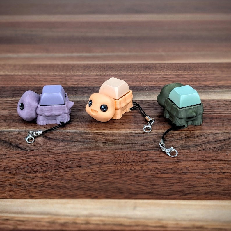 Turtle Fidget Keychain, Stocking Stuffer, Gift for Her, Fidget Toys, Sensory Clicker, Keycap Clickers, Christmas Gifts for Teens, Stim Toys image 6