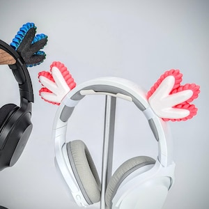 Axolotl Gills for Headphones - Headset Attachment - Kawaii Headphone Ears - Twitch Streamer Horns